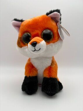 Meadow TY Beanie Boos Fox Orange Blk White 2025 Plush Stuffie (SKU: 673TO)